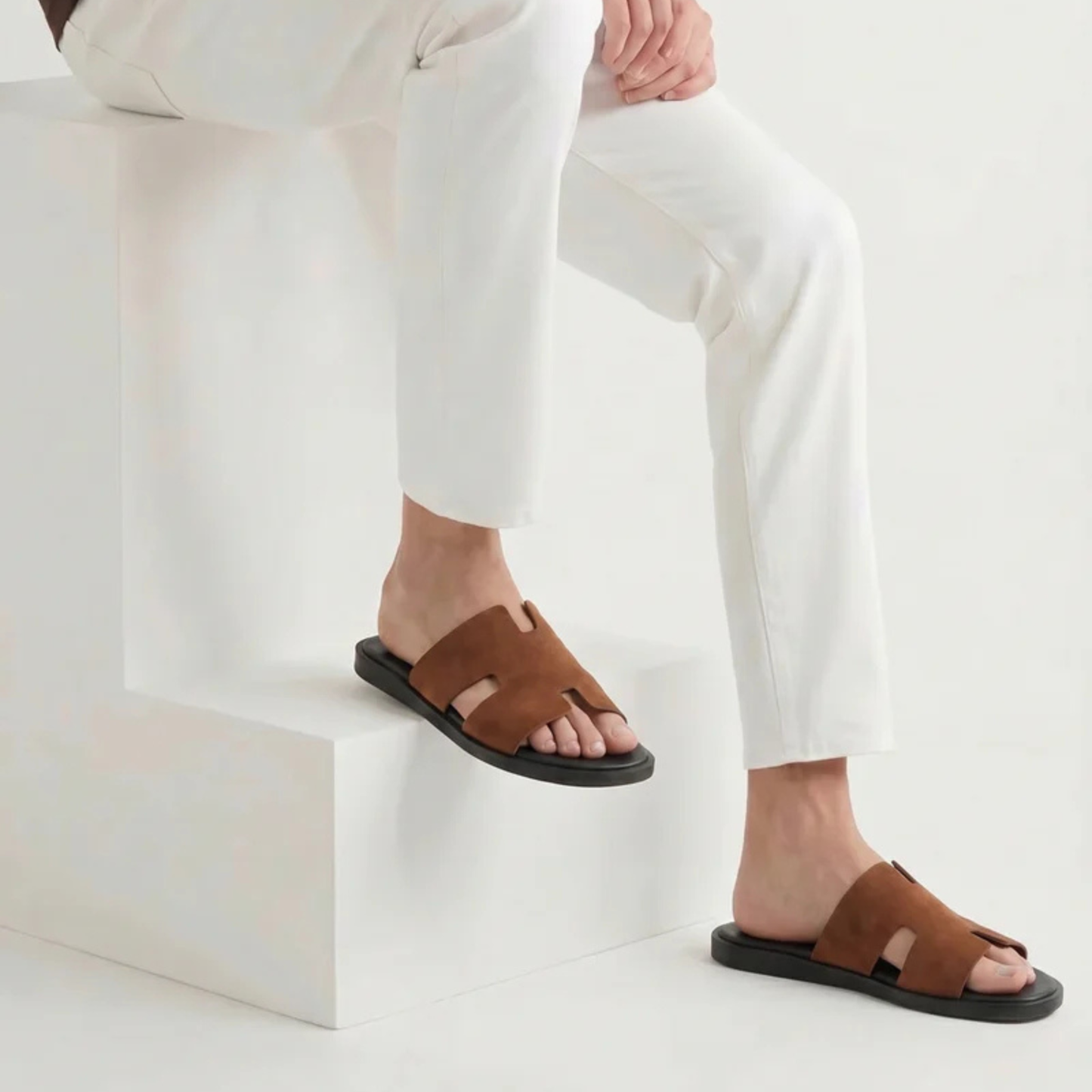 Cowhide Suède Sandal